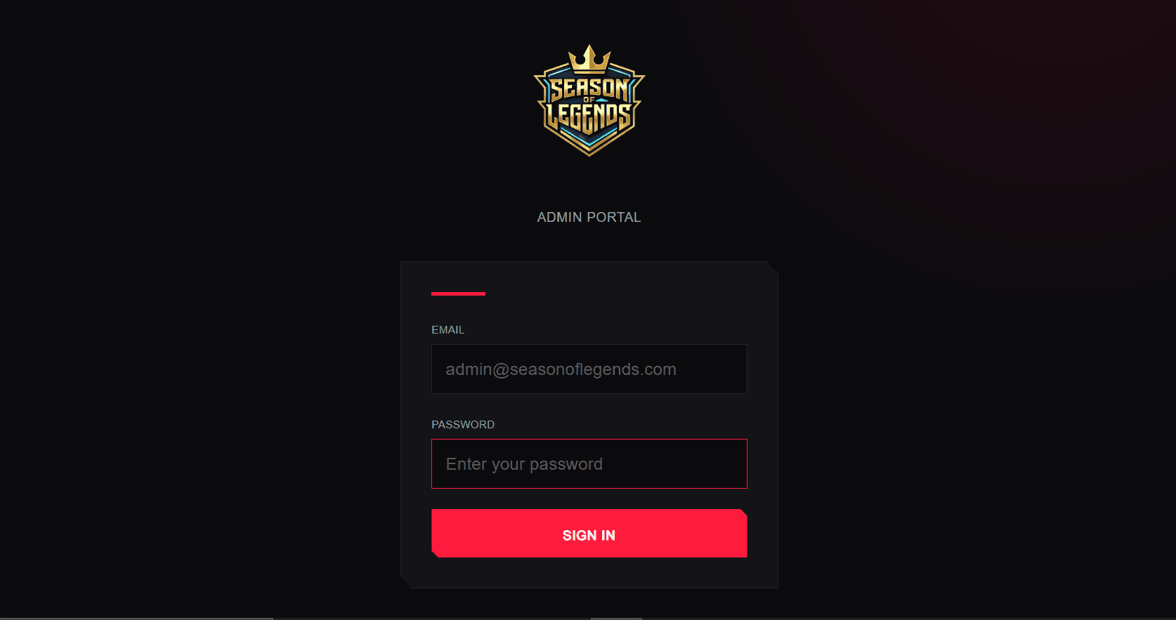 Seasons of Legends — Gaming Tournament